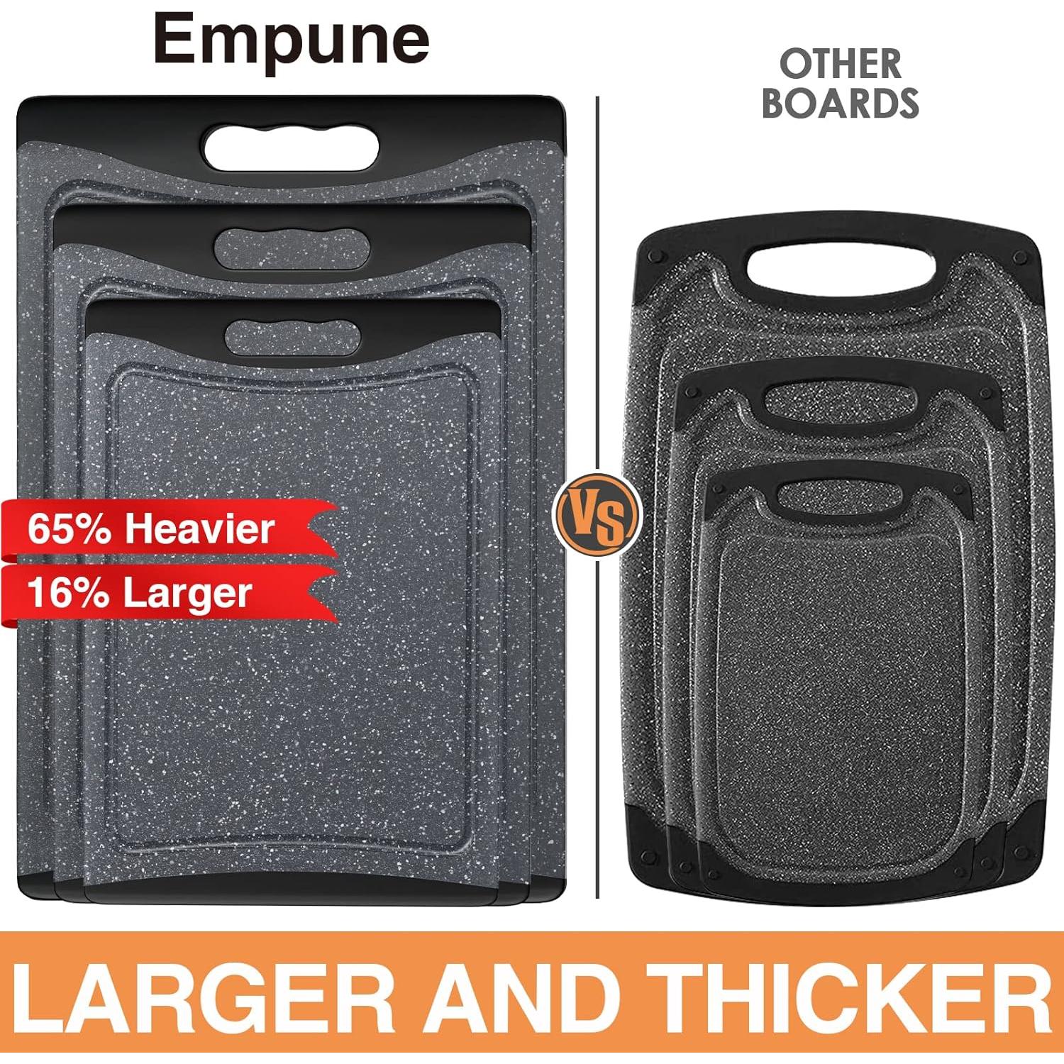 Juego de 3 Tablas de Cortar Empune de Plástico Antideslizantes