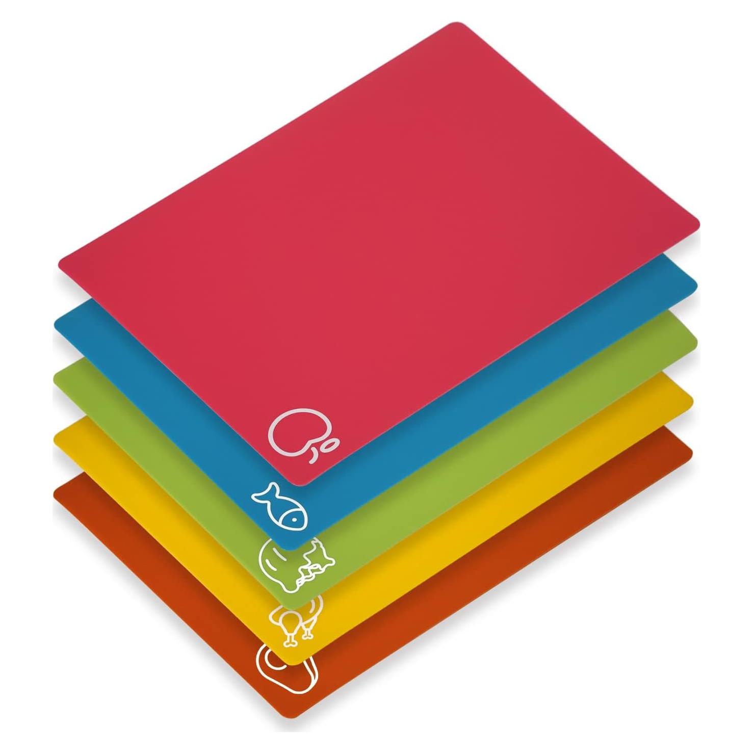 Juego de 5 Tablas de Cortar Flexibles Goodluck Antideslizantes