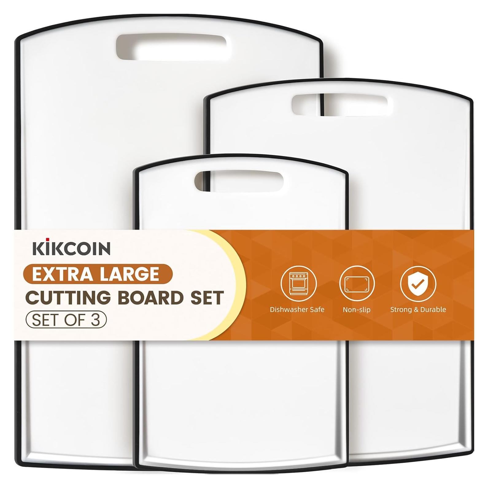 Juego de 3 Tablas de Cortar Antideslizantes Kikcoin 40.6 cm