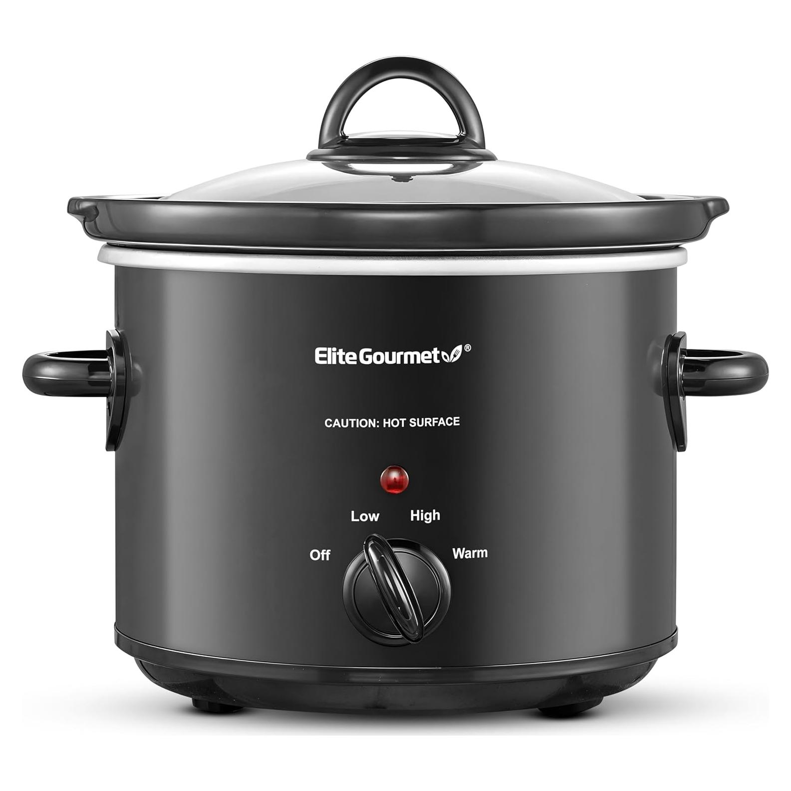 Cocina Lenta Eléctrica Elite Gourmet MST-350B 3L Negra