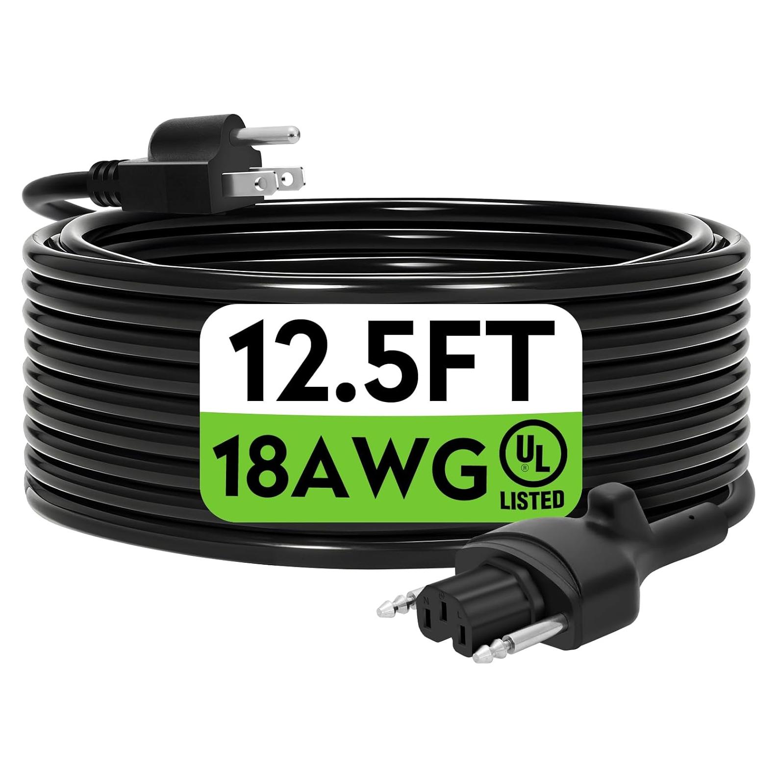 Cable de Alimentación Reemplazo VTNPQ 89143 para Licuadoras MP350/MP450/MP550/MP600/MP800 Turbo - 381 cm PVC Resistente