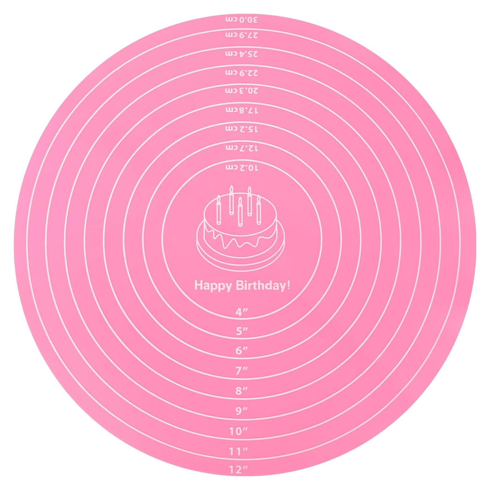 Alfombrilla de Silicona KALIONE 30 cm Redonda Antiadherente Rosa