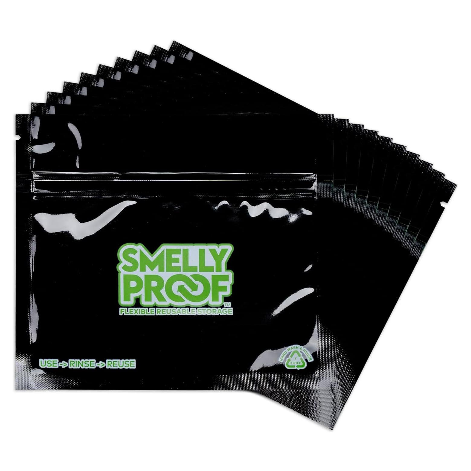 10 Bolsas Reutilizables Smelly Proof 15.24x10.16cm a Prueba de Olores