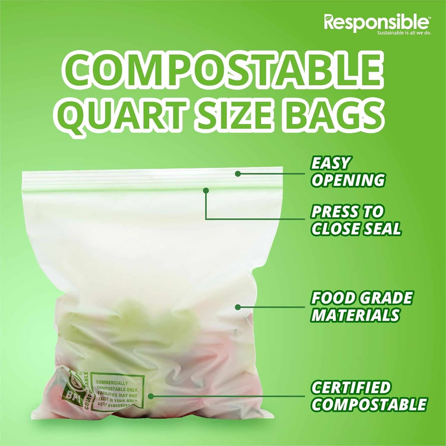 Bolsas Zip Compostables Reutilizables Productos Responsables 26 Unidades