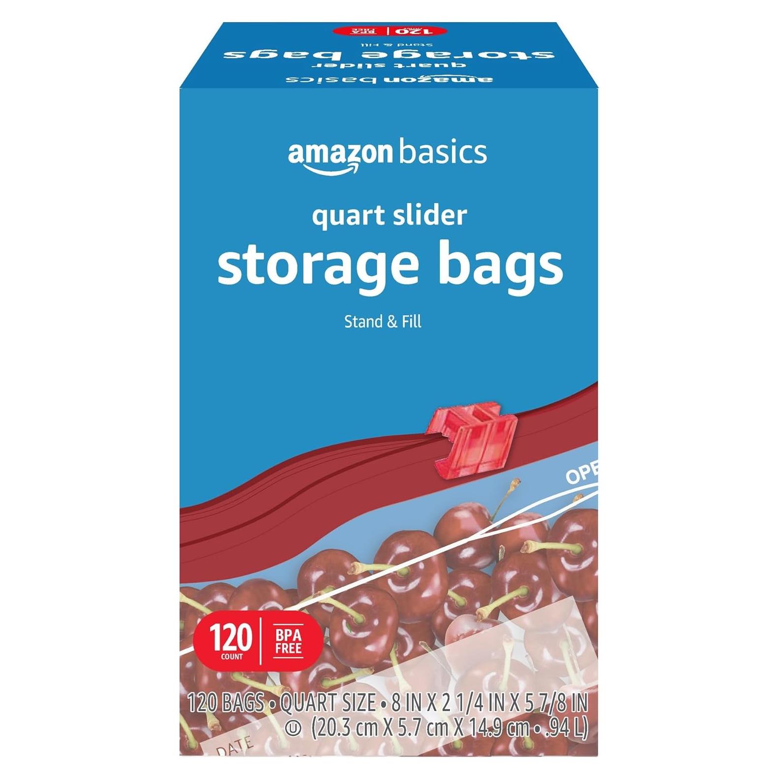 Bolsas de Almacenamiento de Comida Amazon Basics 120 Unidades
