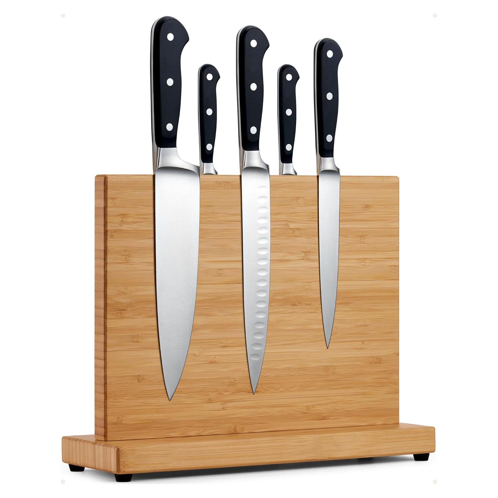 Bloque Magnético para Cuchillos LARHN de Madera 32x26 cm