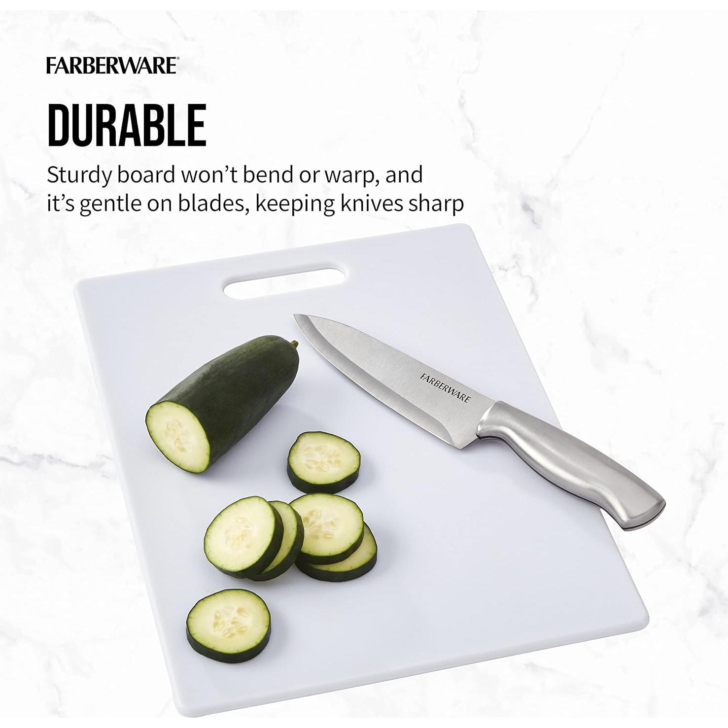 Tabla de Cortar Grande Farberware 36x28 cm Plástico Apta Lavavajillas