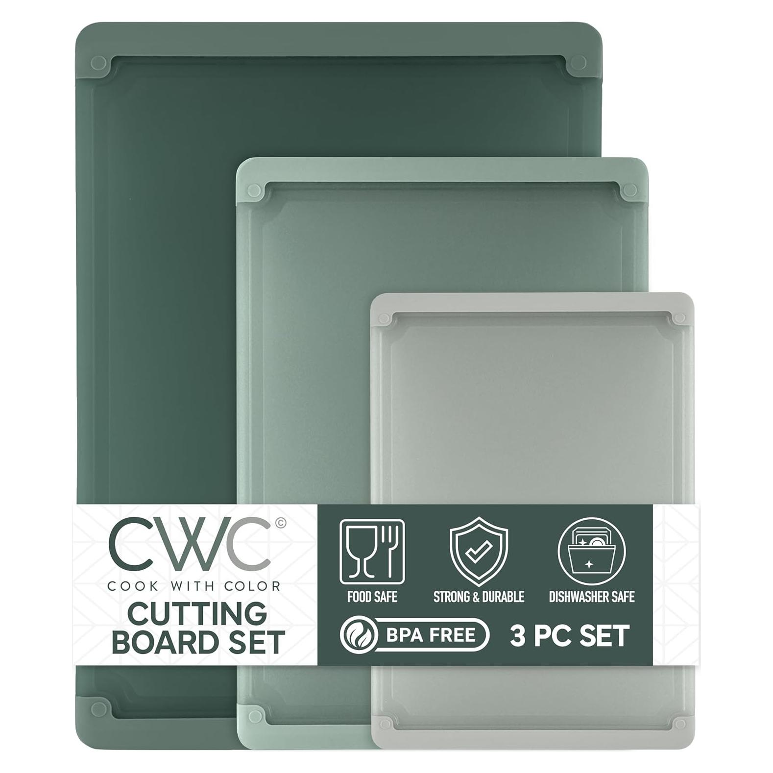 Juego de Tablas de Cortar COOK WITH COLOR 3 Piezas Antideslizantes