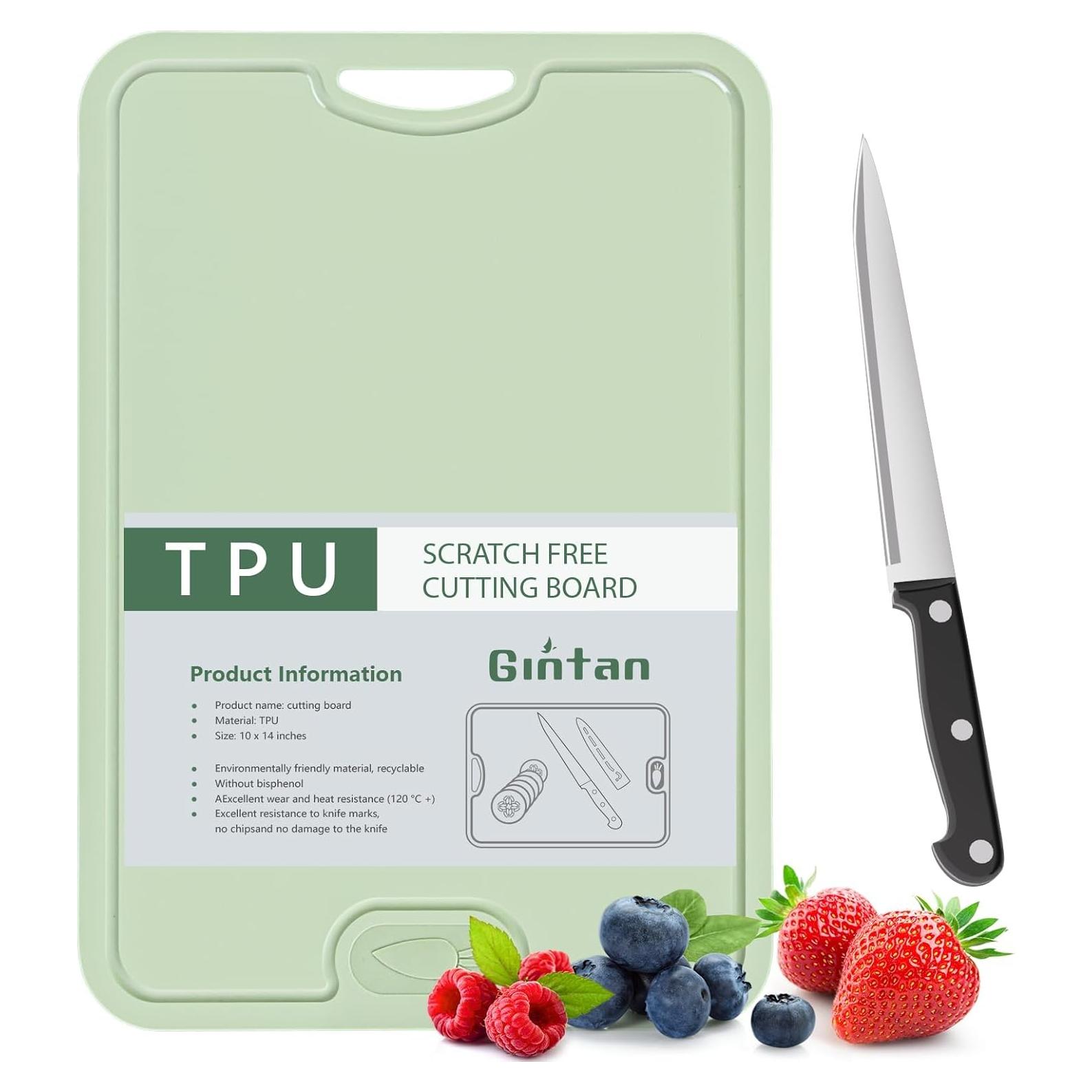 Tabla de Cortar Flexible Gintan con Cuchillo y Canal de Jugo