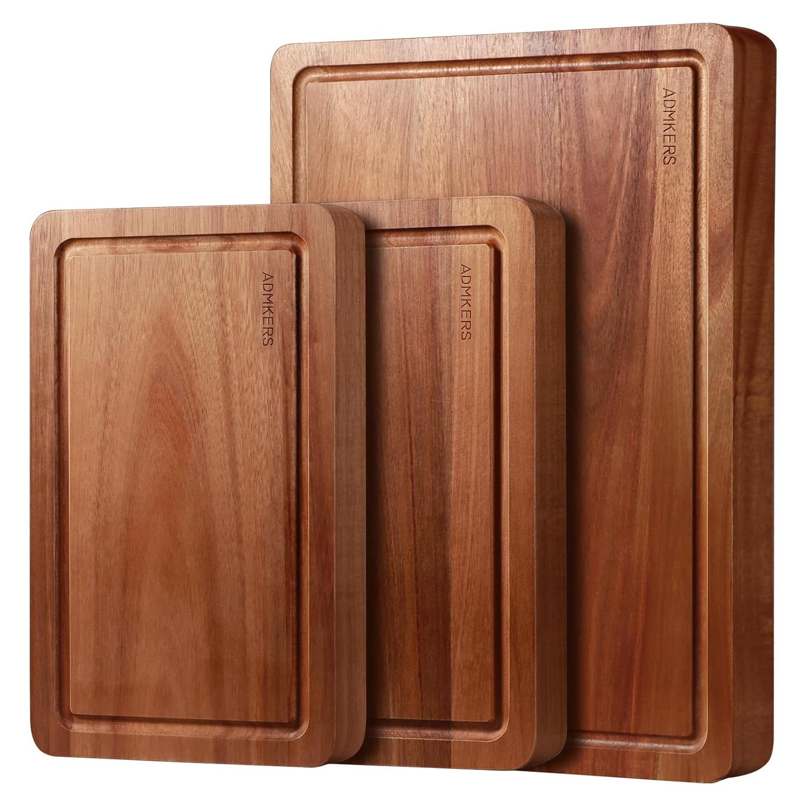 Set de 3 Tablas de Cortar de Madera Acacia ADMKERS 43.2x30.5 cm