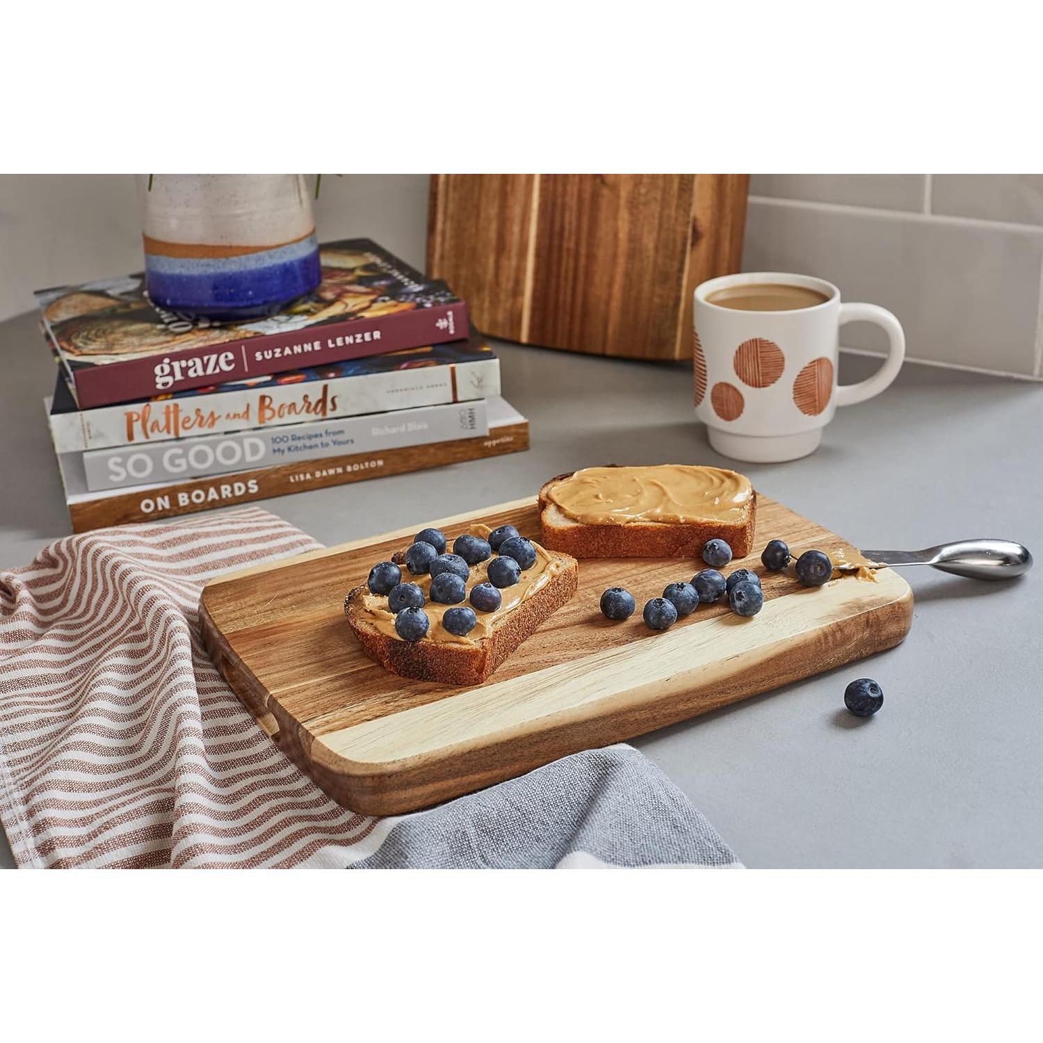 Juego de 2 Tablas de Cortar de Madera Acacia Sonder Doheny - 35.56x25.4cm y 30.48x20.32cm