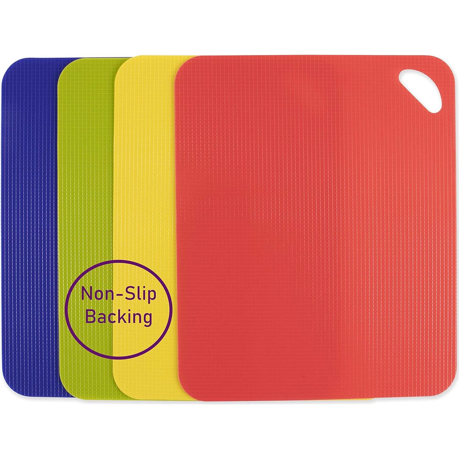 Conjunto 4 Tablas de Cortar Dexas Grippmat Antideslizantes