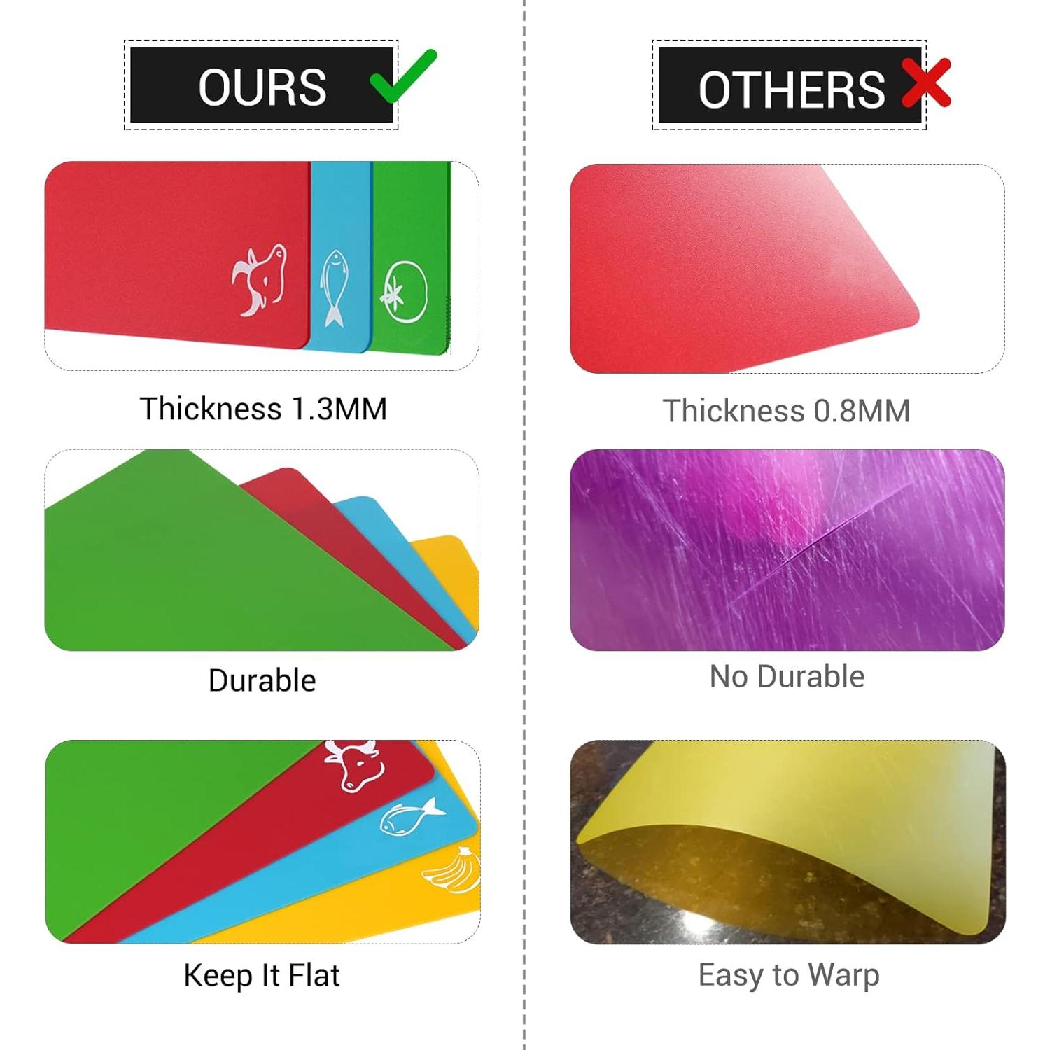 Juego de 6 Tablas de Cortar ZSTVIVA Antideslizantes 38x30 cm