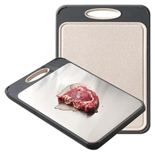 Tabla de Cortar Doble Cara GUANCI Acero Inoxidable 40.64x27.94cm