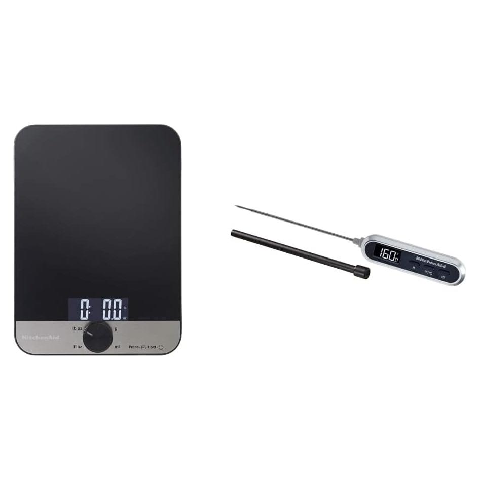 KitchenAid KQ908 Escala Digital de Cocina 5000g y KQ905 Termómetro