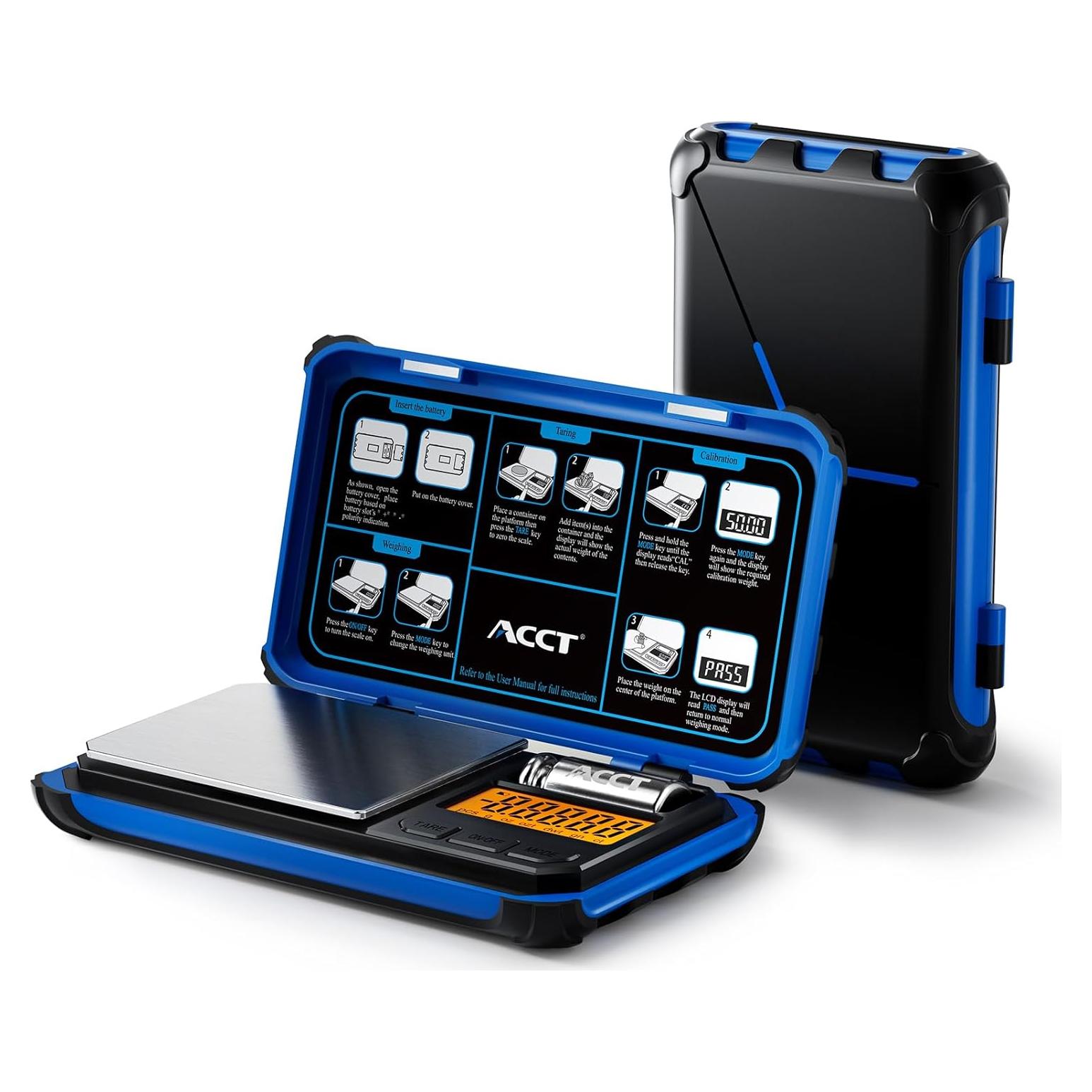 Báscula de bolsillo digital ACCT AI-200, 200g x 0.01g, LCD