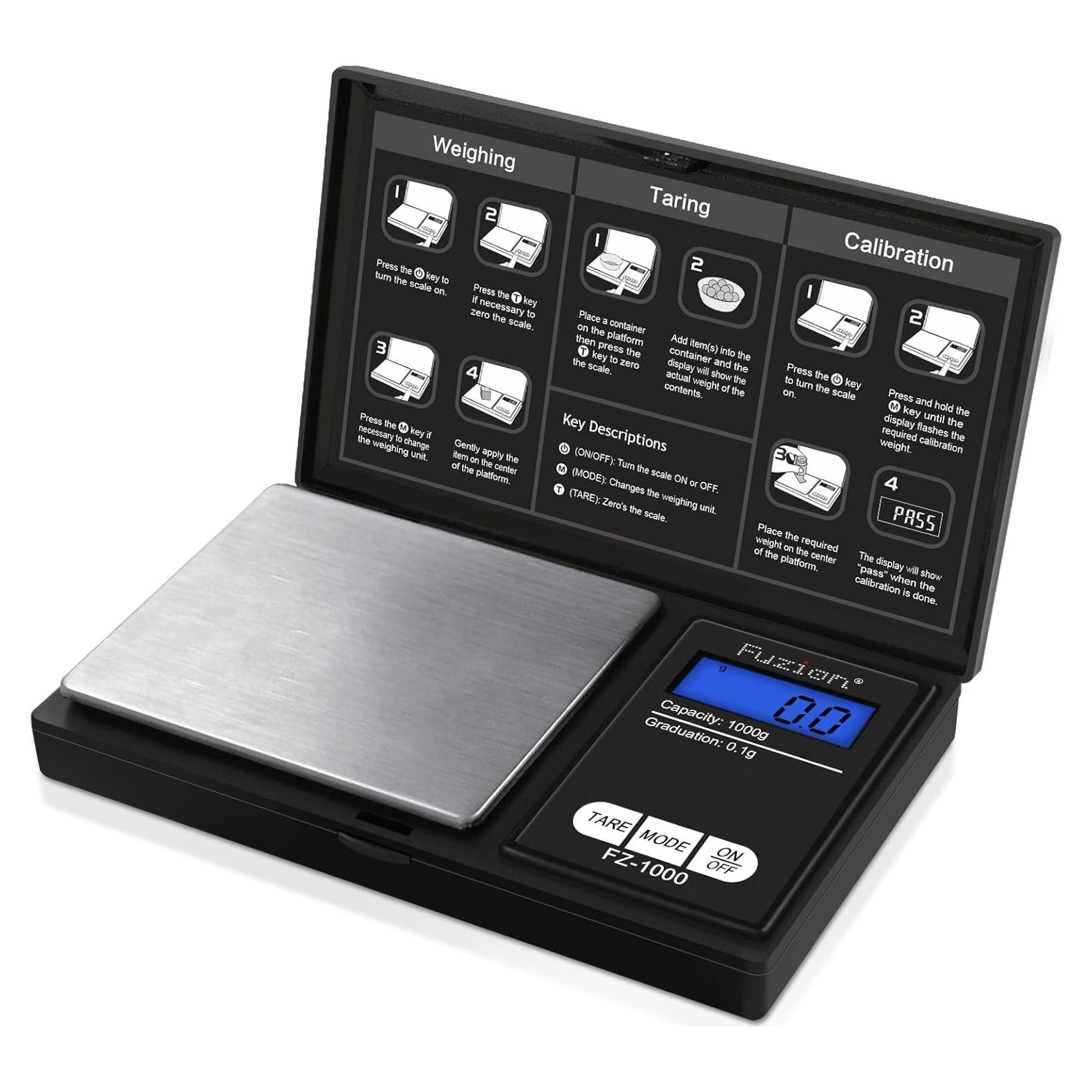 Balanza Digital de Bolsillo Fuzion FZ-1000 1000g/0.1g Negra