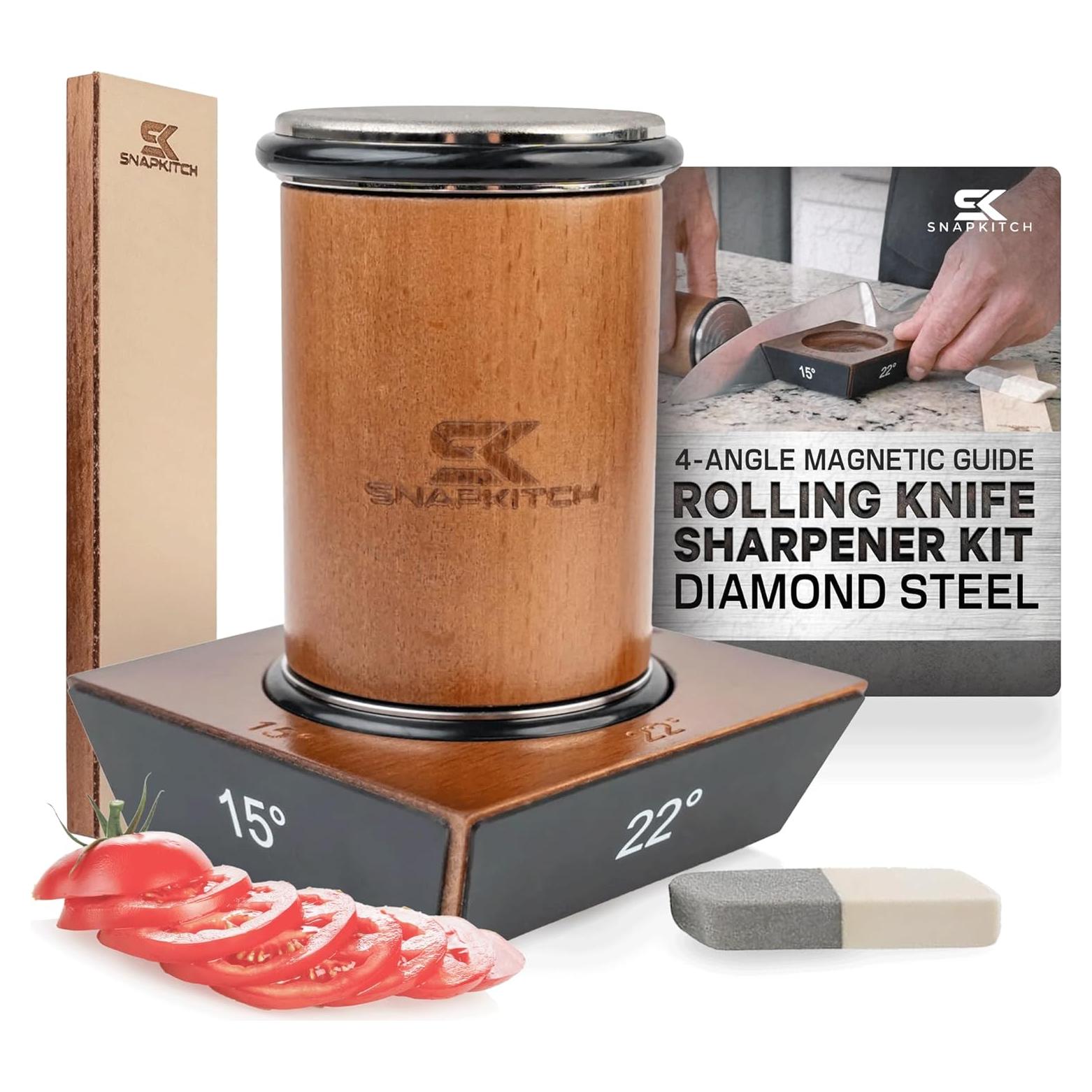 Afilador de Cuchillos Rodante SNAPKITCH con Discos de Diamante