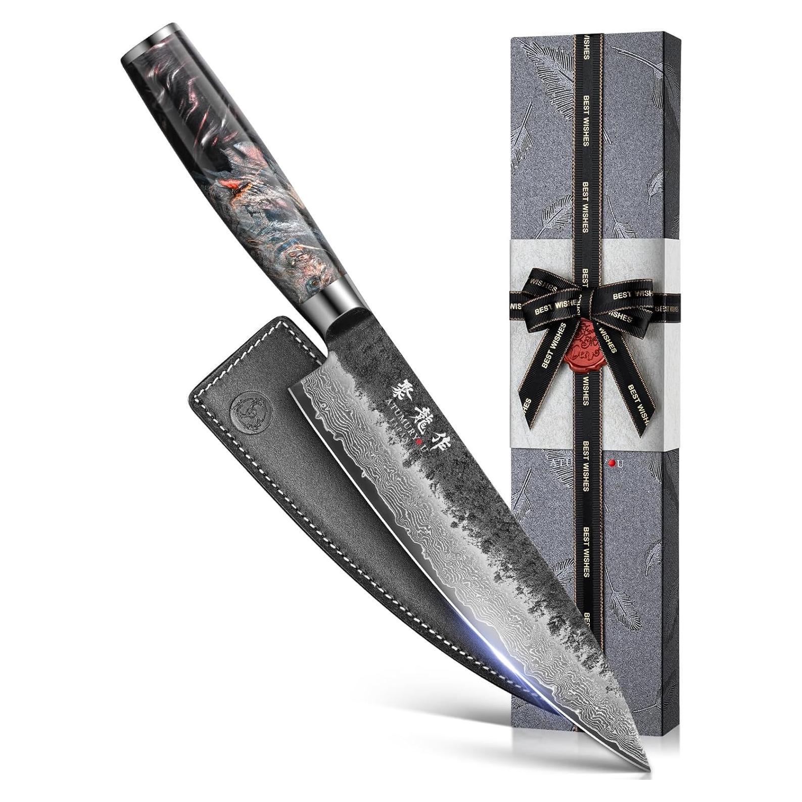 Cuchillo de Chef Japonés Atumuryou 20.32 cm Acero Damasco VG10