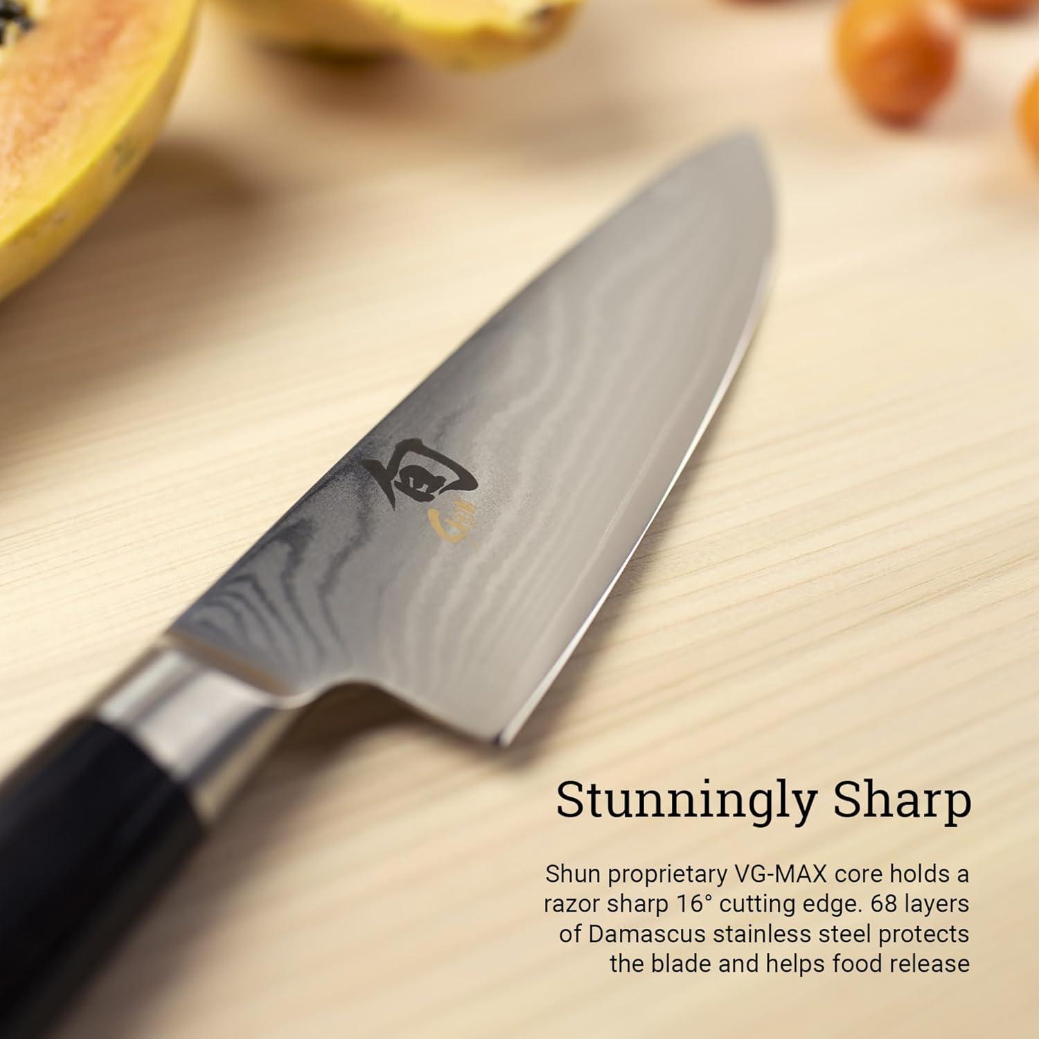Cuchillo de Chef Shun 20 cm Damasco VG-MAX Negro