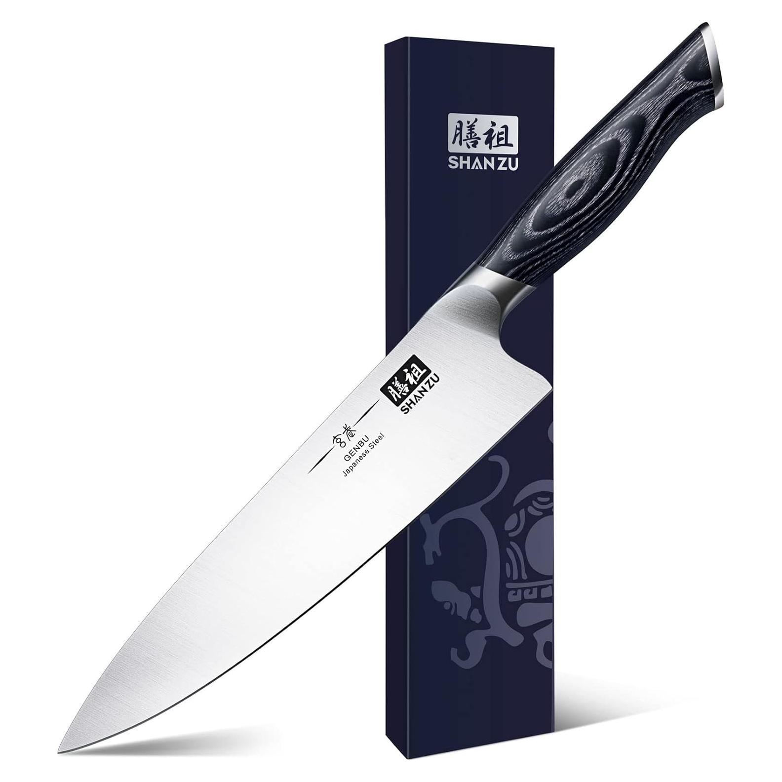 Cuchillo de Chef Japonés SHAN ZU 20.32 cm Acero Super Japonés