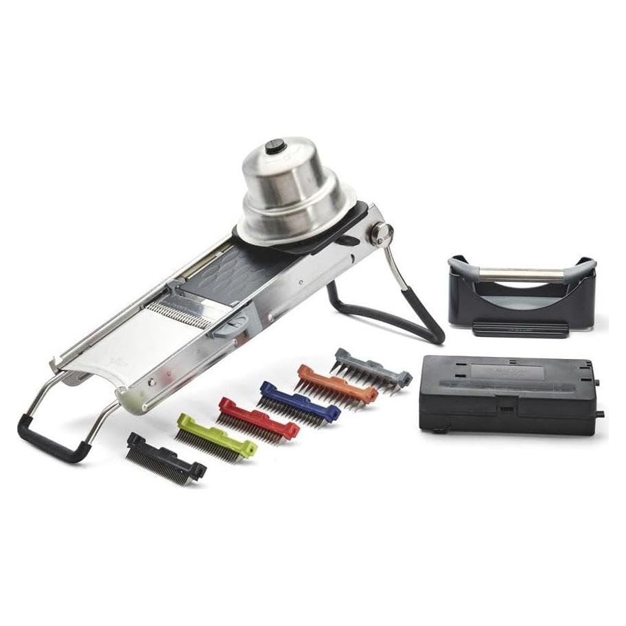 Mandolina De Buyer Revolución Maestra - Acero Inoxidable, 6 Cuchillas