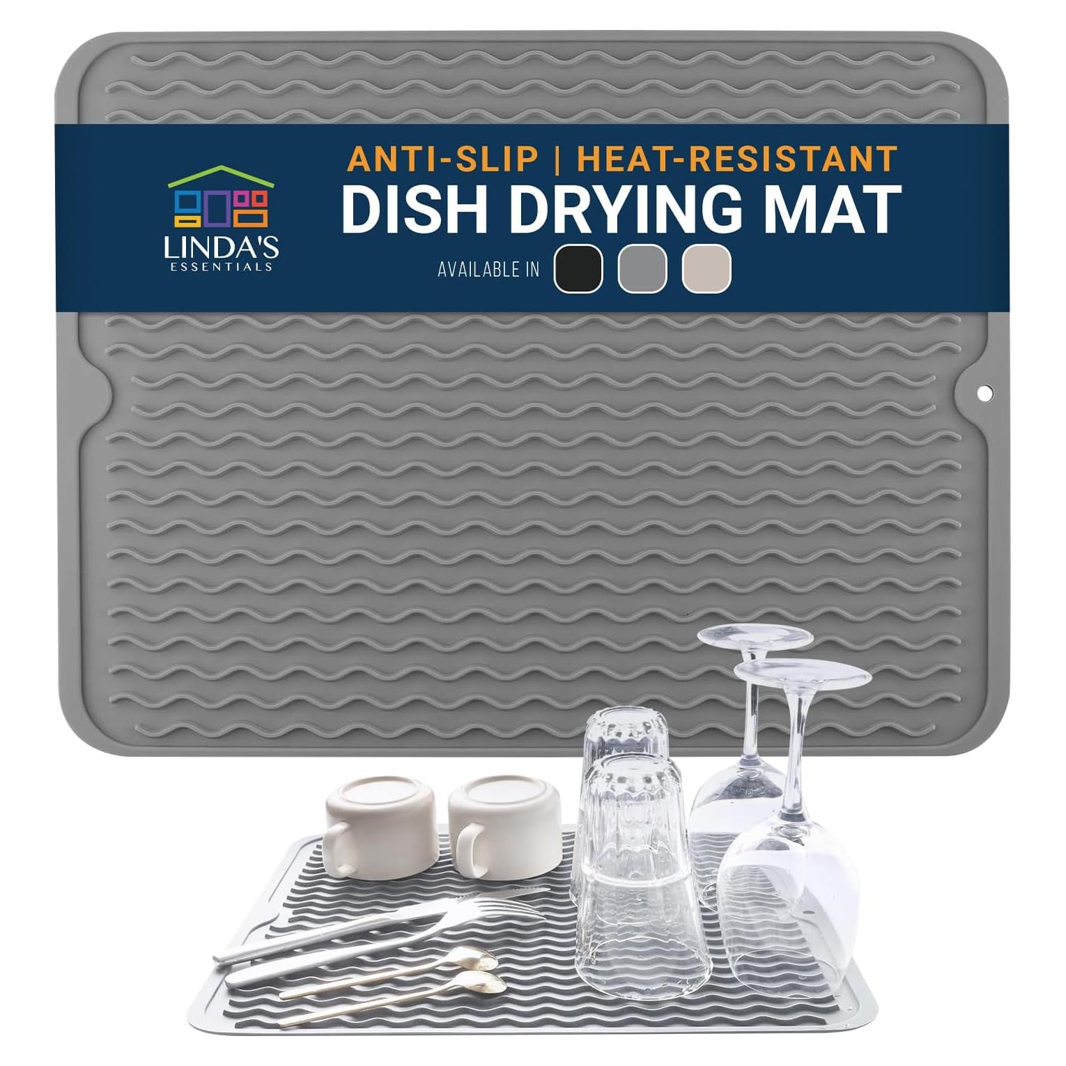 Alfombrilla de Secado de Platos Silicona Linda's Essentials 40.6x30.5cm