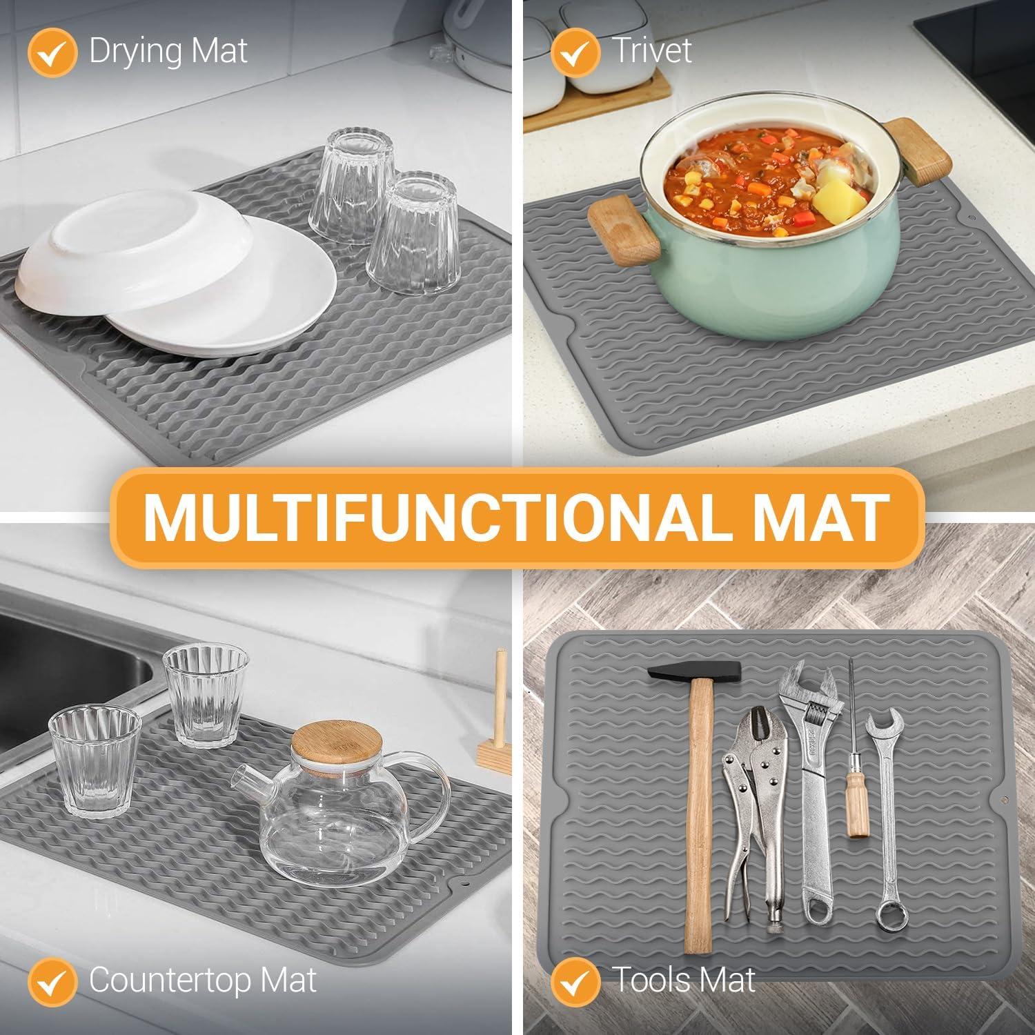 Alfombrilla de Secado de Platos Silicona Linda's Essentials 40.6x30.5cm