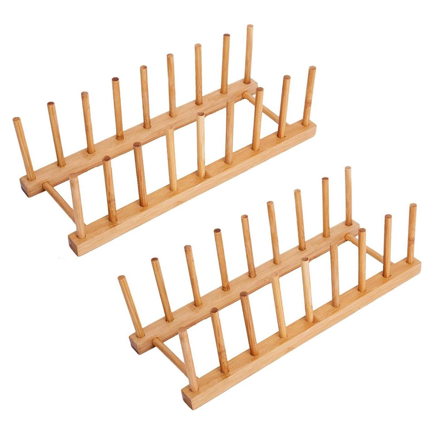 Estante para Secar Platos Ahyuan de Bambú Natural 35x13 cm