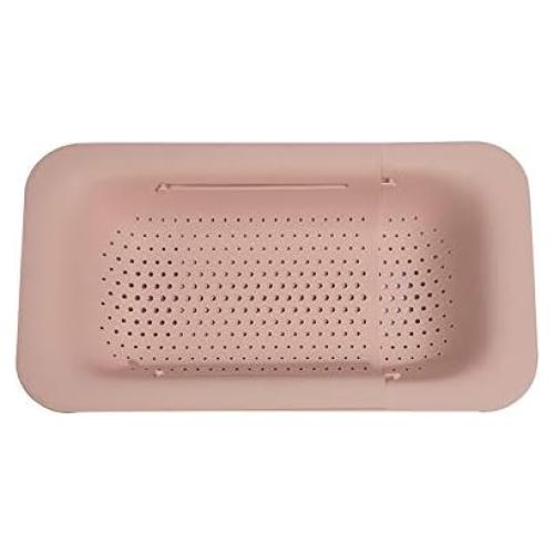 Colador de Cocina Plegable NIWWIN Ajustable Rosa 36-49 cm
