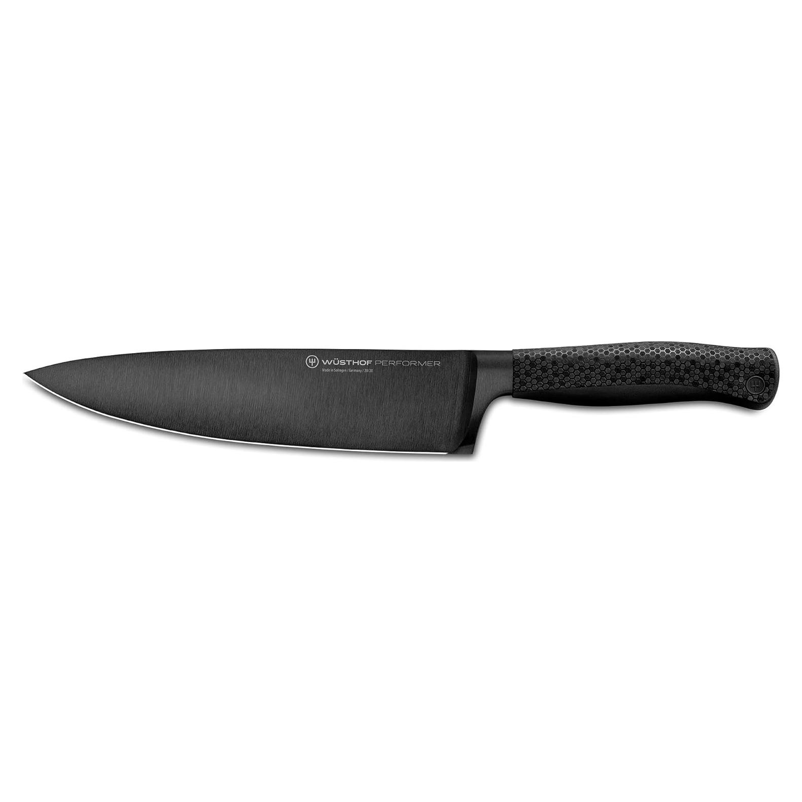 Cuchillo de Chef Wüsthof Performer 20 cm, Acero Inoxidable Negro
