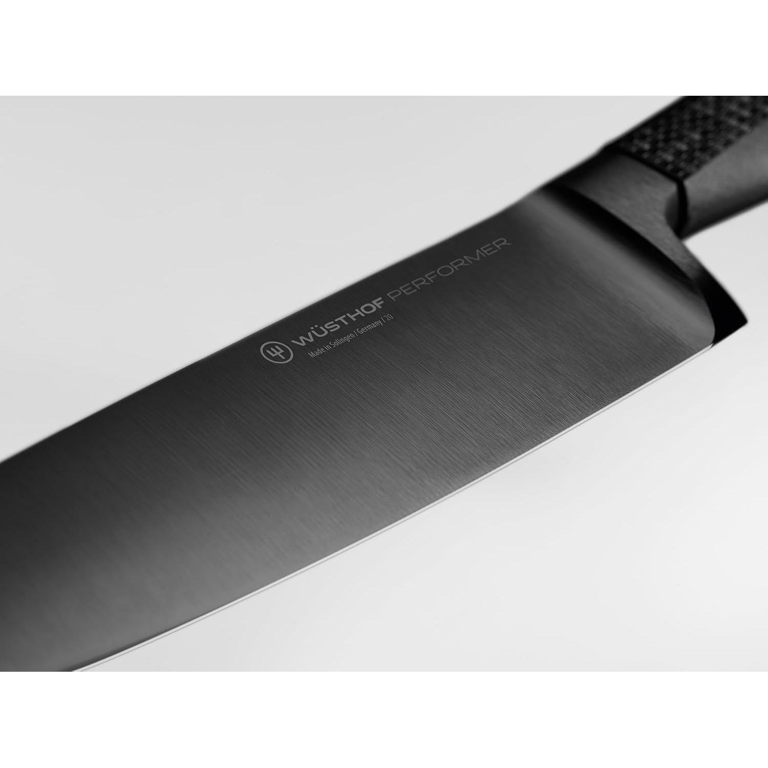 Cuchillo de Chef Wüsthof Performer 20 cm, Acero Inoxidable Negro