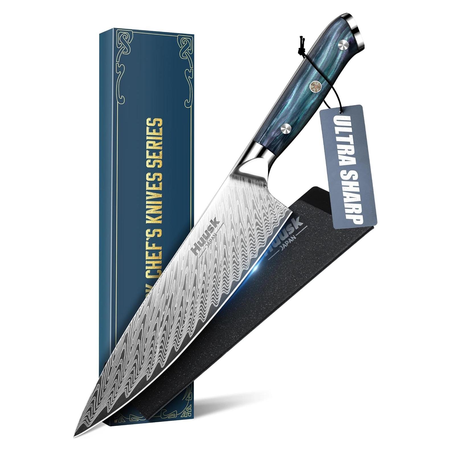 Cuchillo de Chef Huusk 20.32 cm Acero Inoxidable Ergonómico