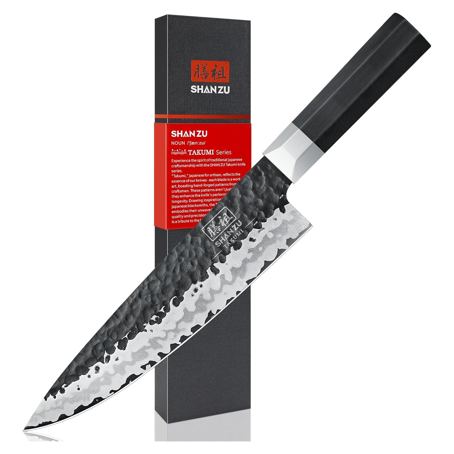 Cuchillo de Chef Japonés SHAN ZU 20.3 cm Acero 10Cr15MoV