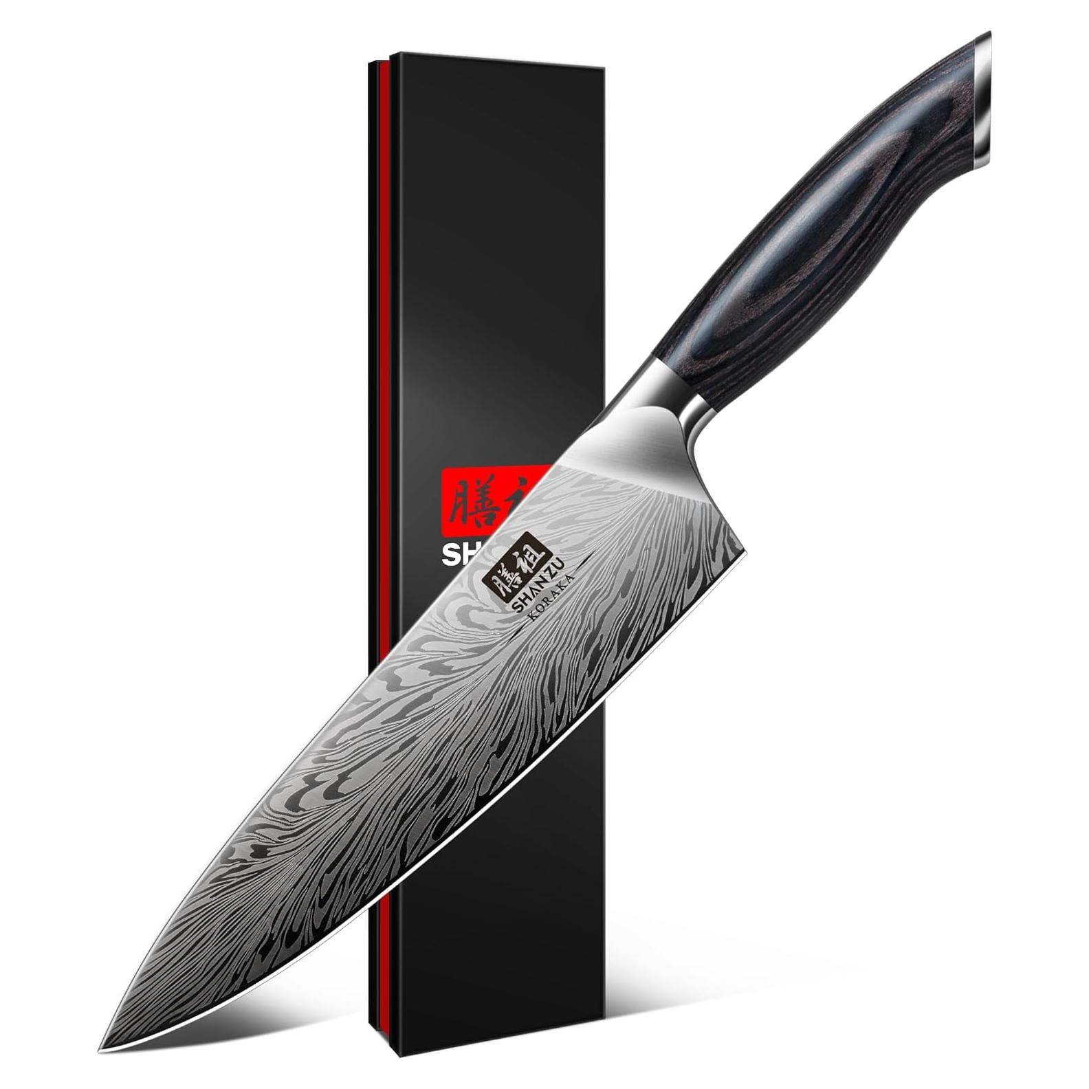 Cuchillo de Chef SHAN ZU 20 cm Acero en Polvo Alto Carbono