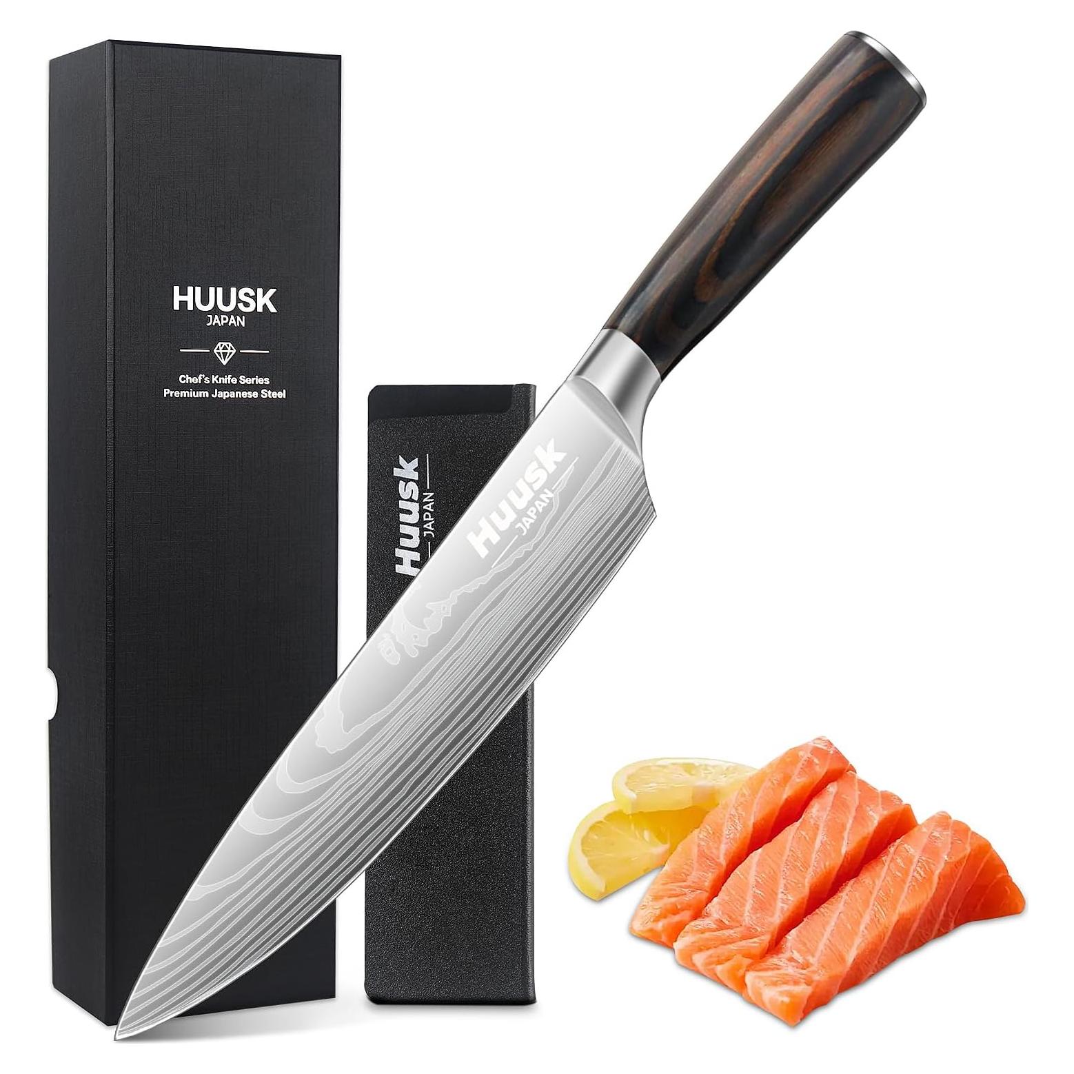 Cuchillo de Chef Huusk 20 cm Acero Japonés Mango Ergonómico