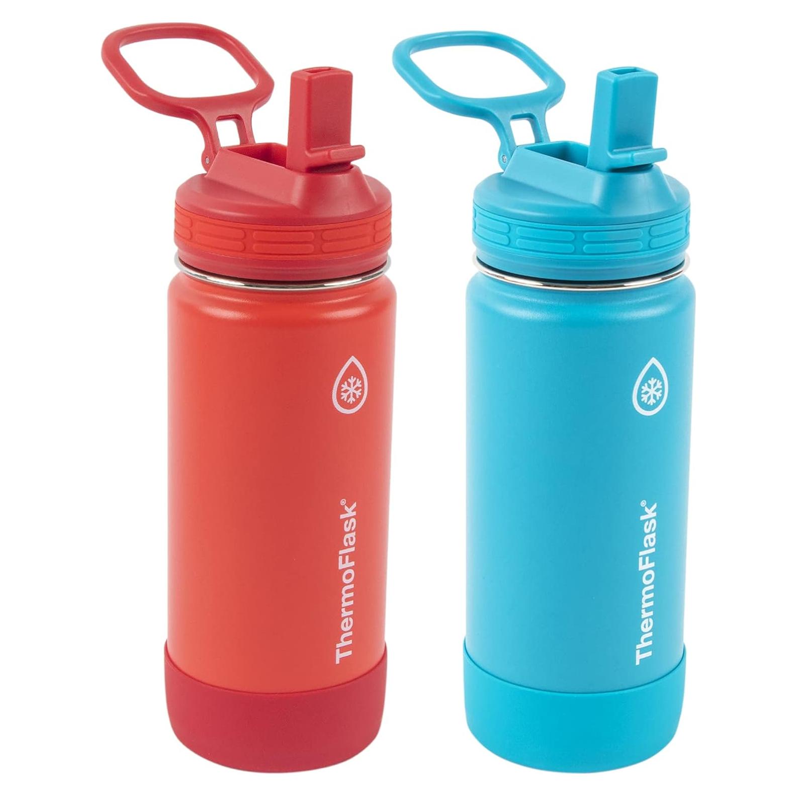 Botellas de Agua ThermoFlask para Niños 473 ml - Rojo/Azul