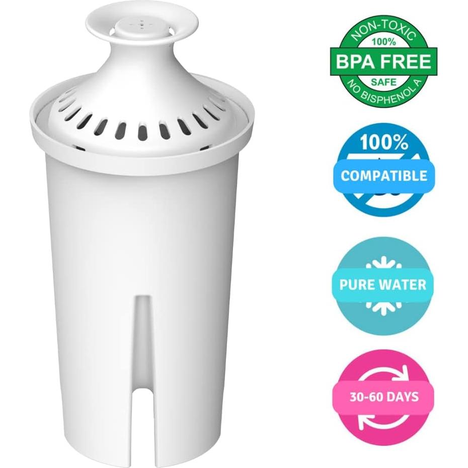 Filtro de Agua Max Strength Pro para Jarras Brita y Mavea, 6 Unidades