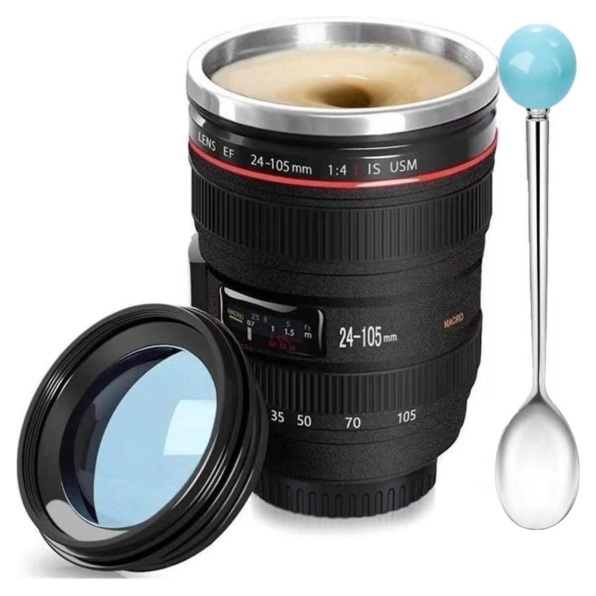 Taza de café térmica Chasing Y en forma de lente de cámara 350ml