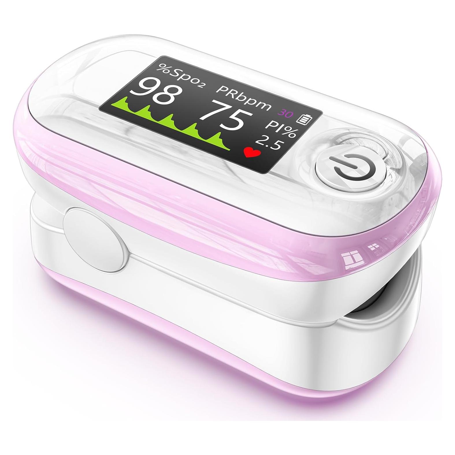 Oxímetro de Pulso Alecaremed YM301 Rosa con Pantalla OLED