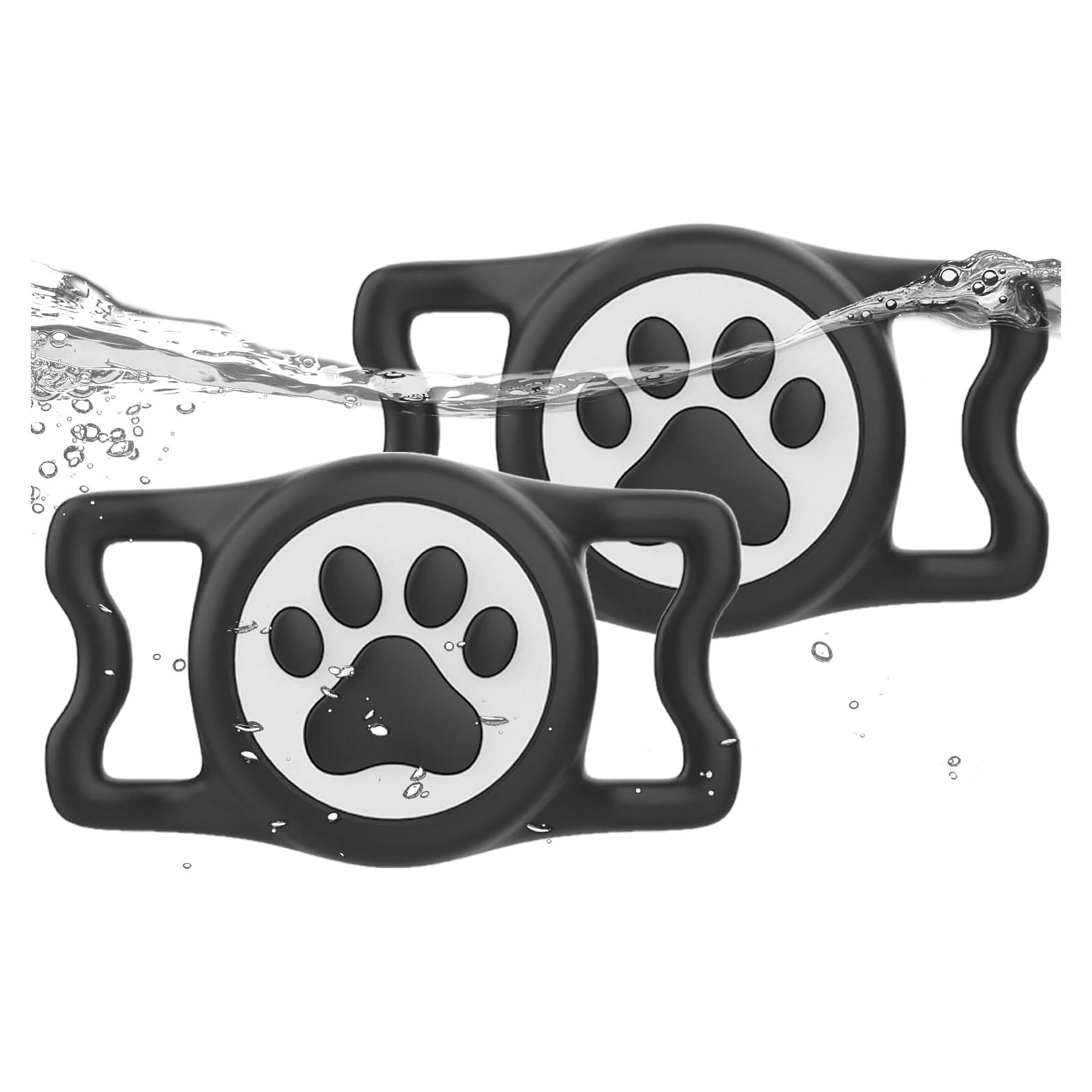 Soporte para AirTag de perro WhoseID, silicona impermeable IP68