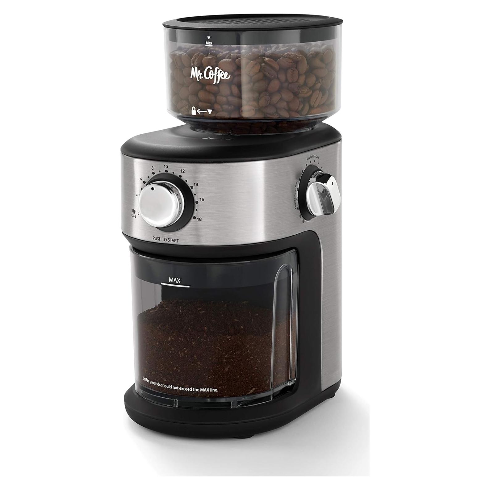 Molinillo de Café Automático Mr. Coffee 18 Tazas Acero Inoxidable