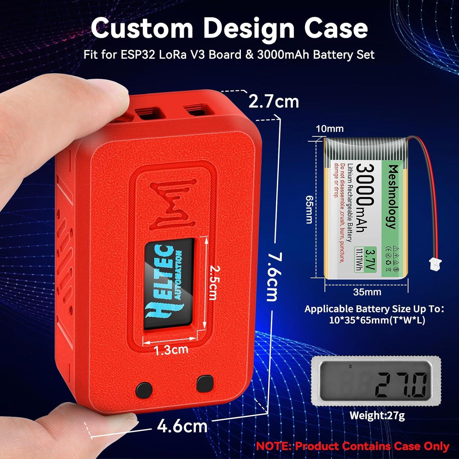 Funda Protectora para Módulo LoRa ESP32 V3 Meshnology Roja