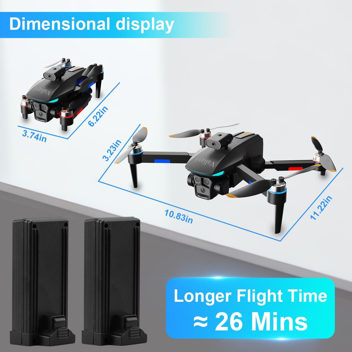 Drone Valiayi Plegable con Cámara 480P para Principiantes