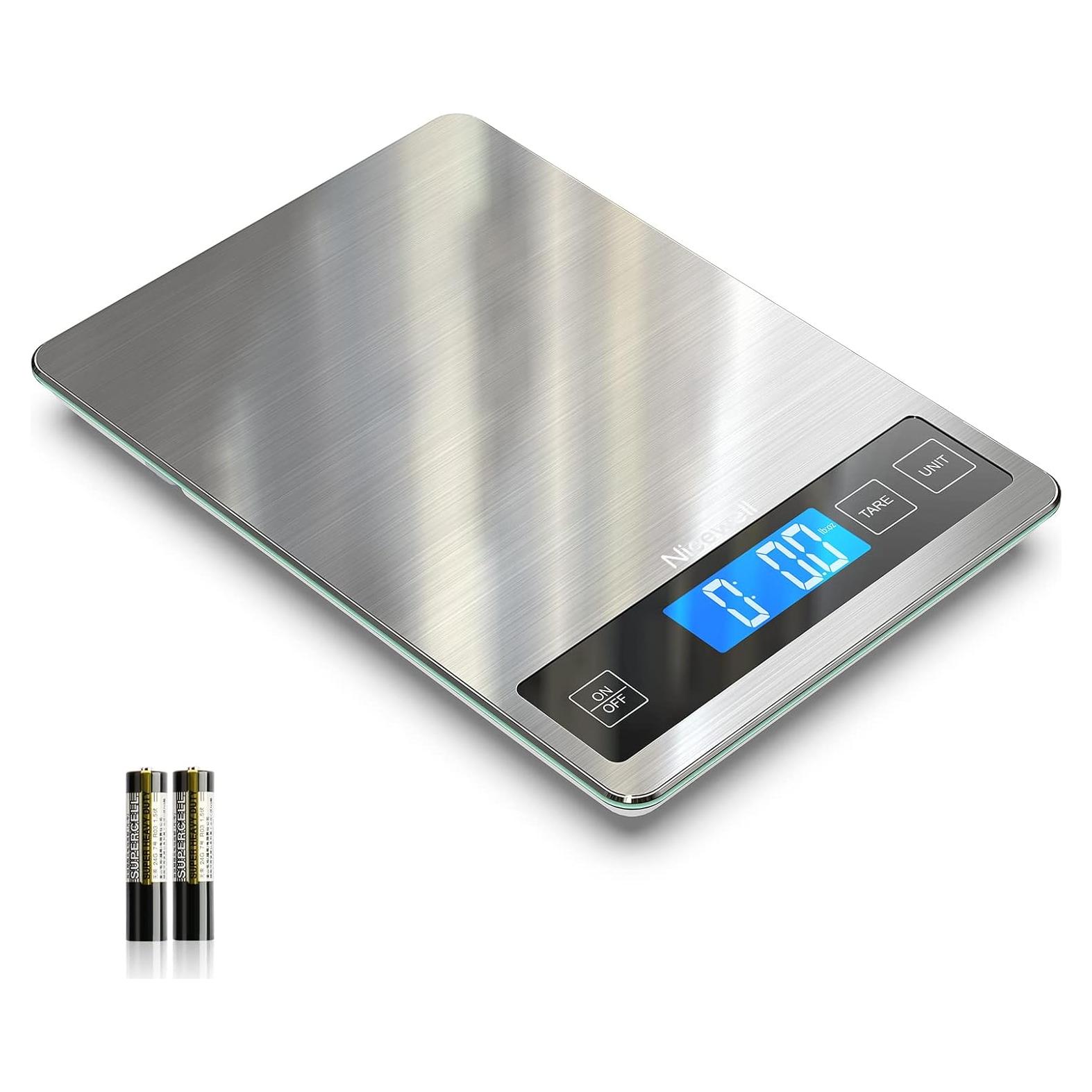 Báscula de Cocina Digital Nicewell 10kg Acero Inoxidable Plata