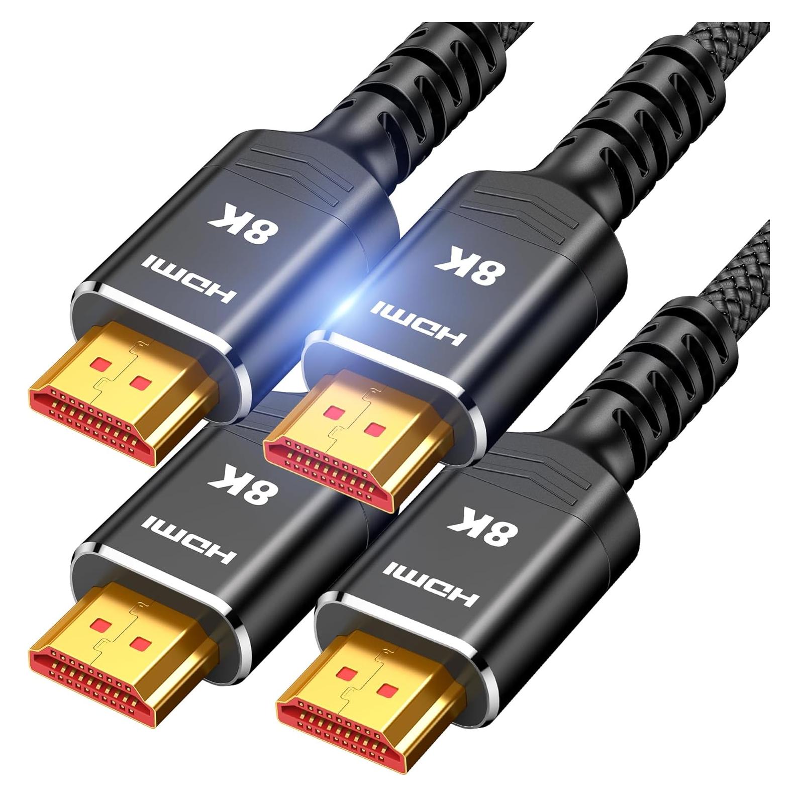 Cables HDMI 2.1 Highwings 0.5M 2-Pack Ultra Alta Velocidad