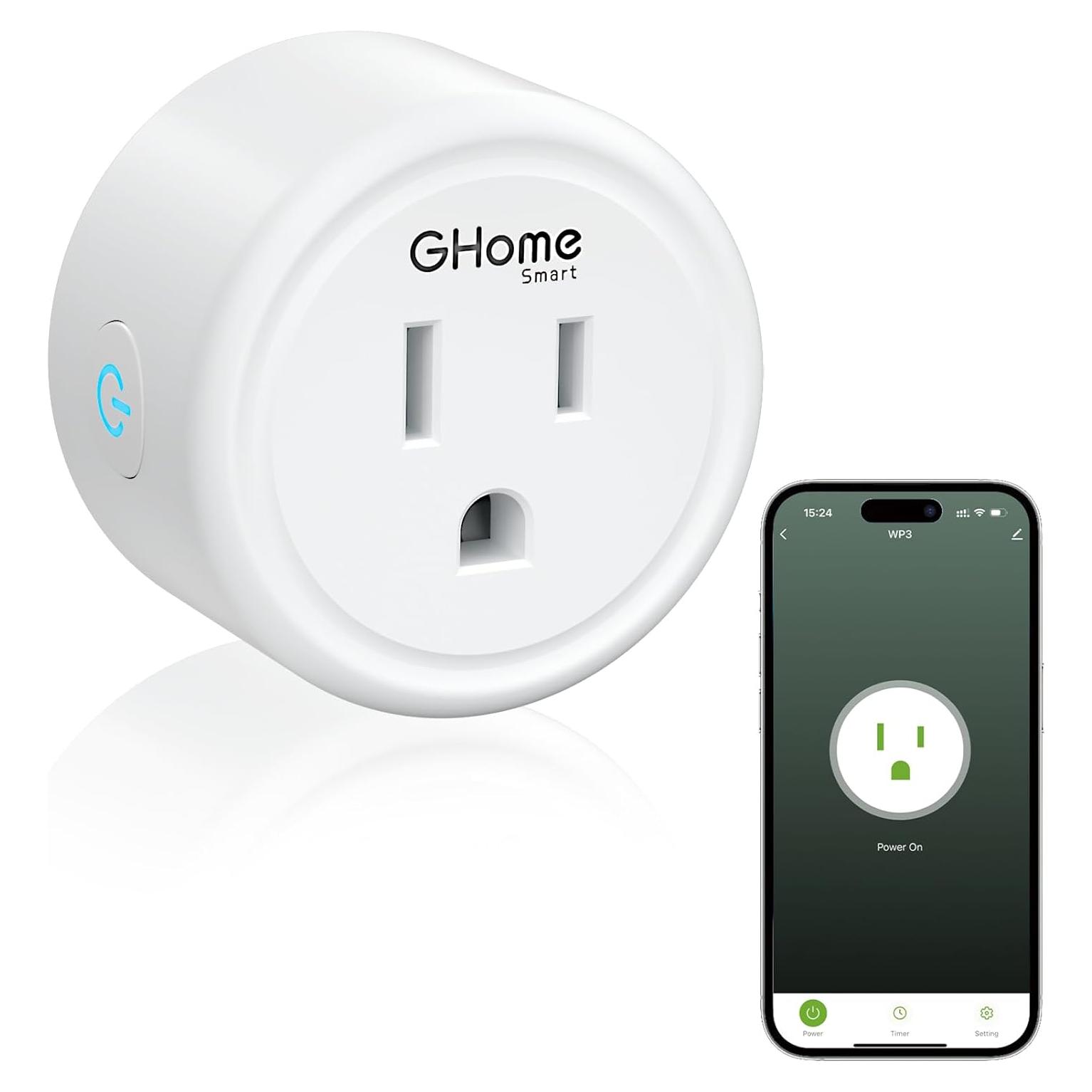 Enchufe Inteligente GHome Smart Wi-Fi 1 Paquete Control por Voz