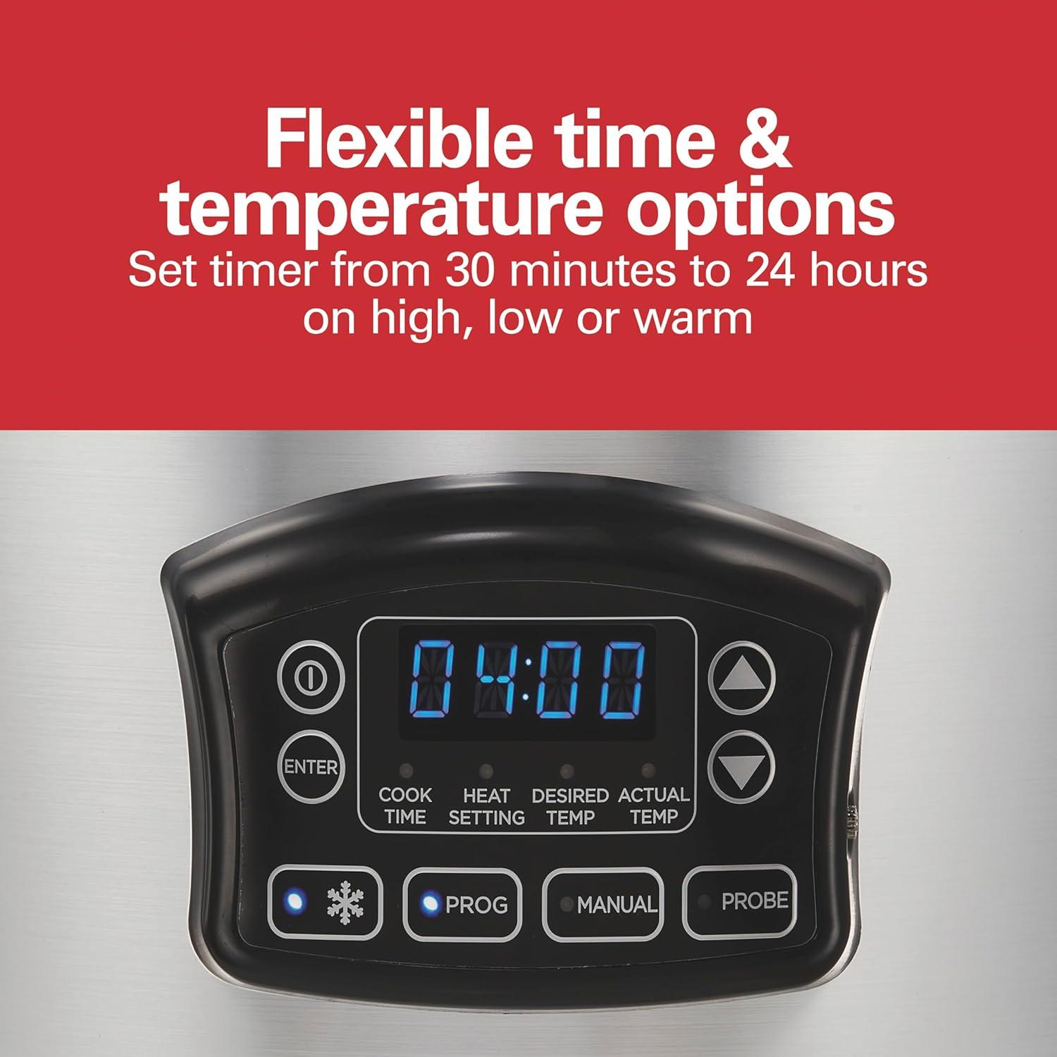 Olla de Cocción Lenta Hamilton Beach 6 Cuartos Digital Programable