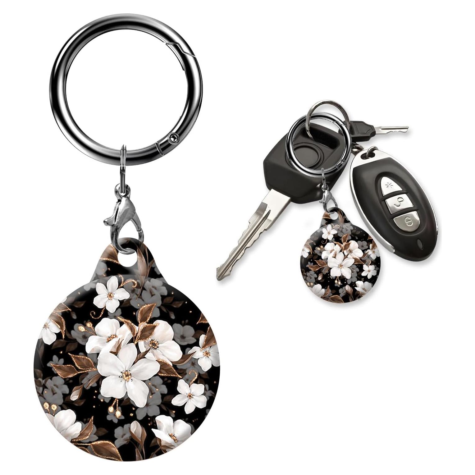 Soporte para AirTag AKPZV con Cubierta Protectora Negra/Dorada