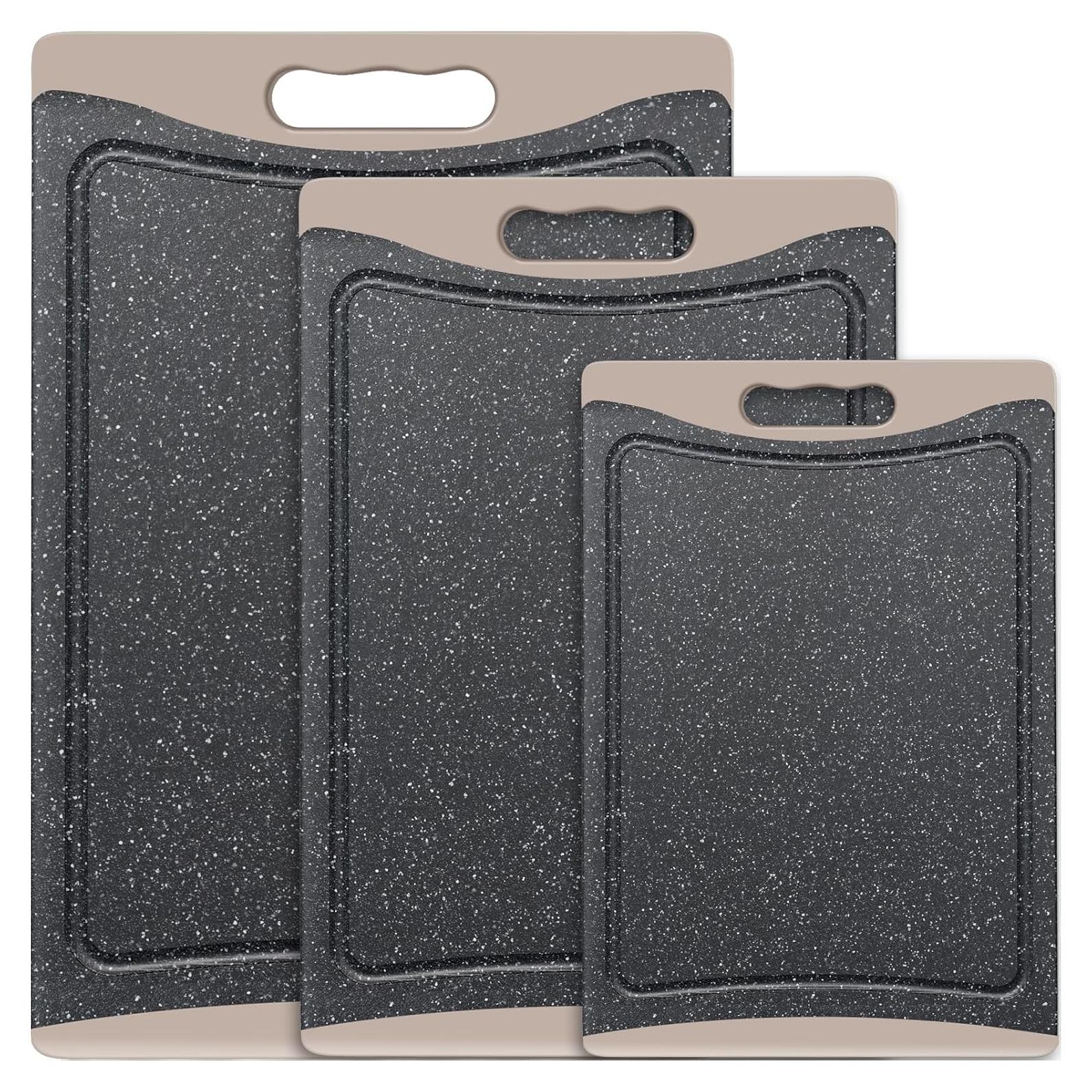 Juego de 3 Tablas de Cortar Empune Extra Grandes con Ranura